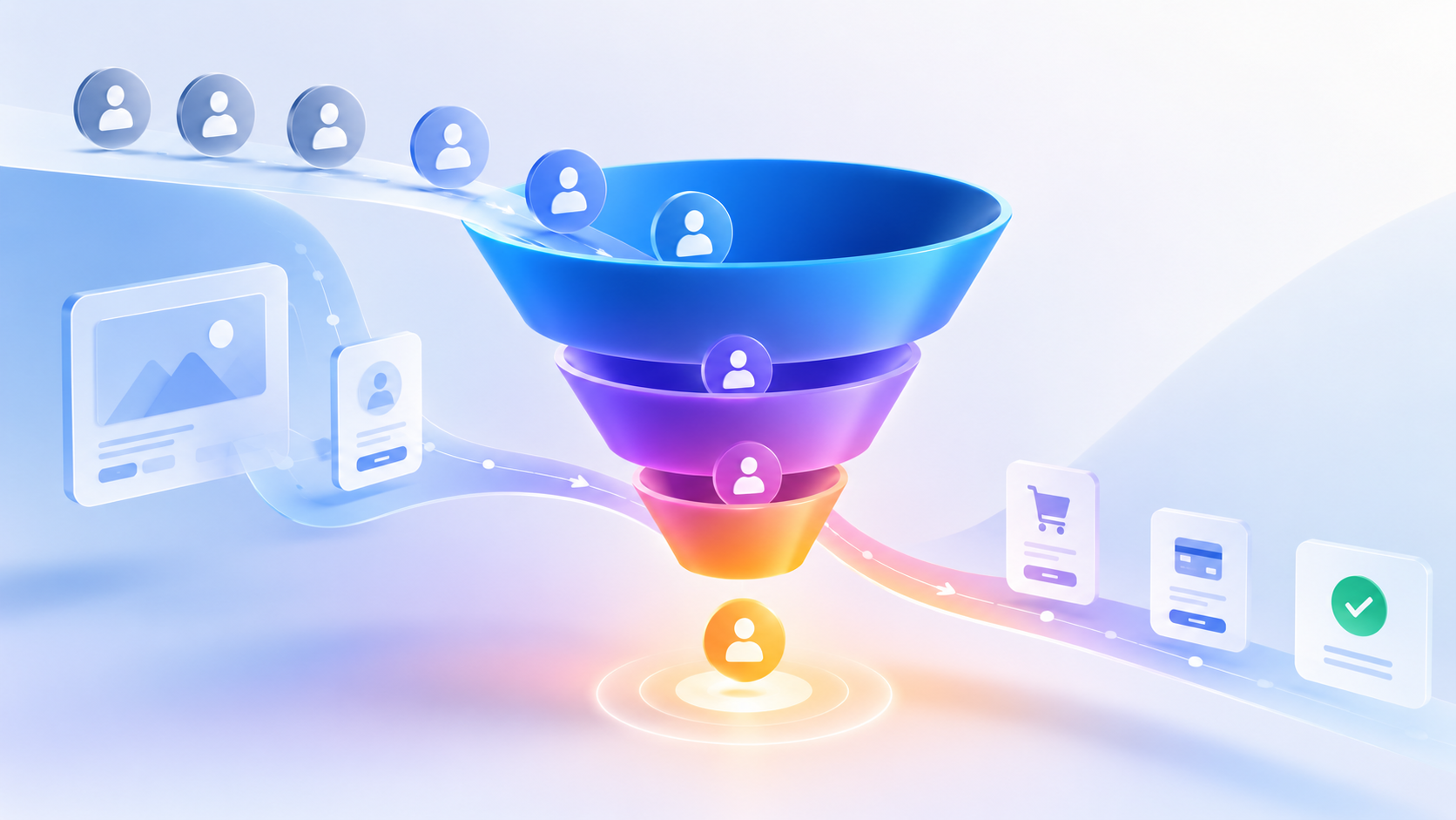 Funnel design illustration