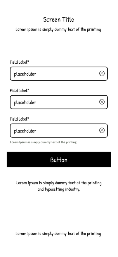 Admin Caregiver Profile Wireframe