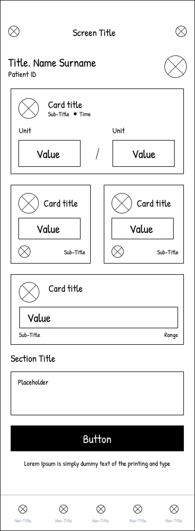Caregiver Logout Wireframe