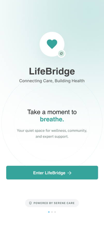 Patient Splash Screen Wireframe