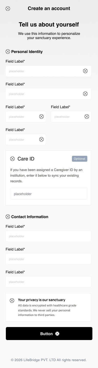 Patient Profile Wireframe