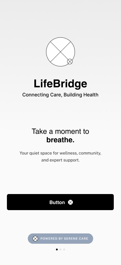 Patient Splash Screen Wireframe