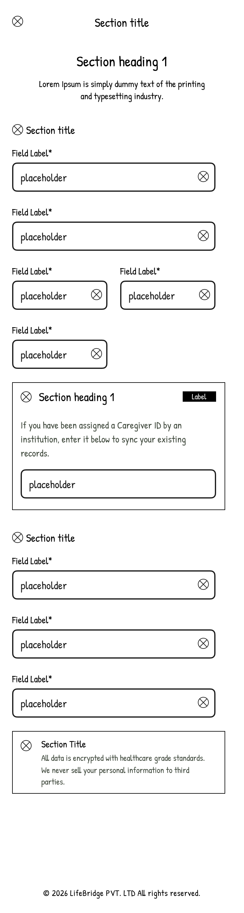 Patient Profile Wireframe