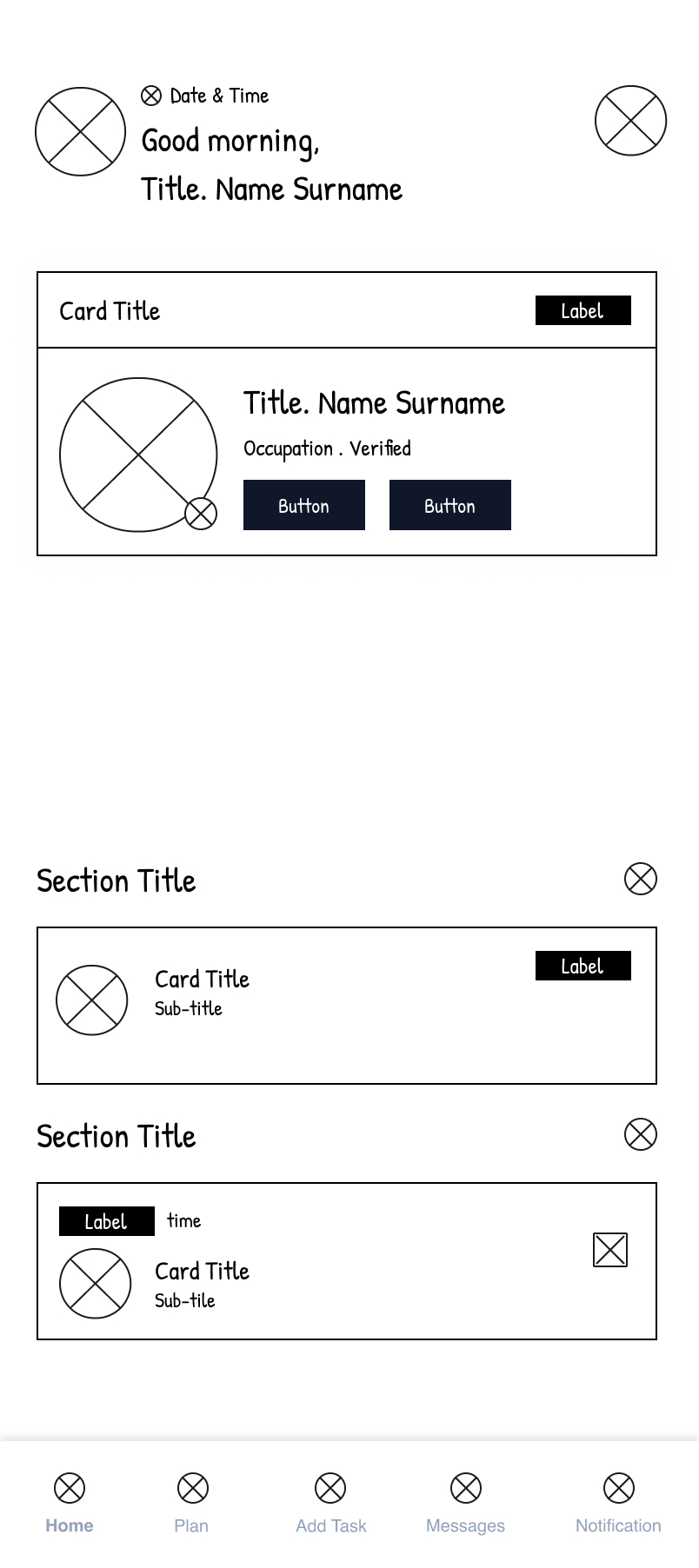 Patient Logout Wireframe
